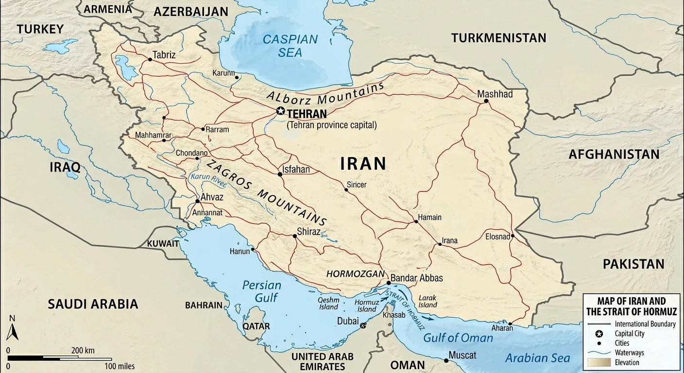 ईरान और मध्य-पूर्व का रणनीतिक नक्शा