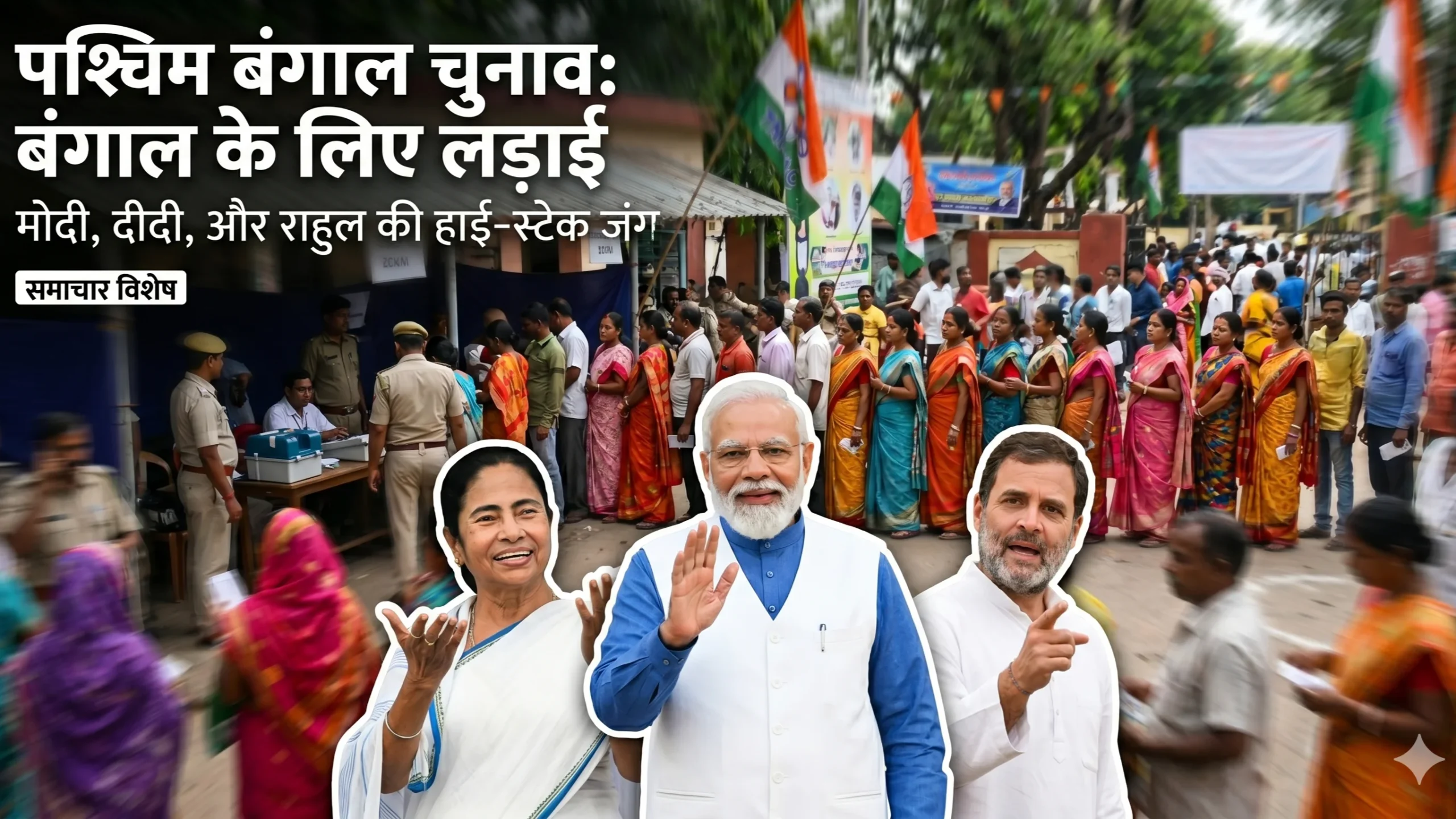 बंगाल चुनाव के एग्जिट पोल में बीजेपी जीत की ओर